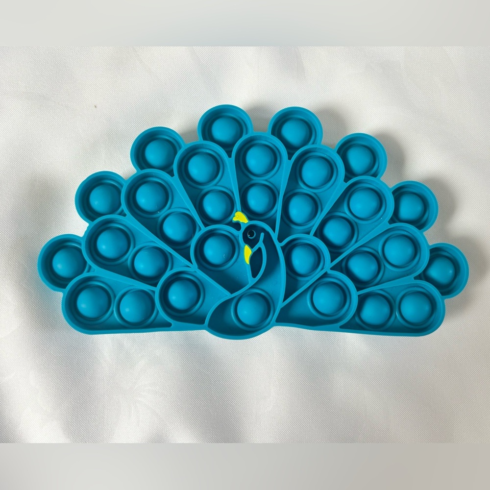Peacock Popit Fidget Dark Teal Blue